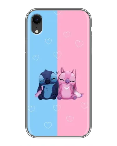 Чехол для iPhone Xr с картинкой «Stitch и Angel Love»