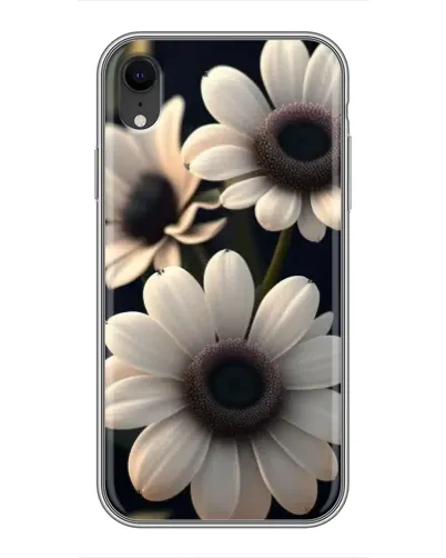 Чохол для iPhone Xr з картинкою «Білі маргаритки макро»