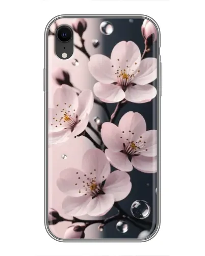 Чохол для iPhone Xr з картинкою «Ніжня сакура та краплі» Чохол для iPhone Xr з картинкою «Ніжня сакура та краплі»