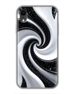 Чохол для iPhone Xr з картинкою «Чорно-біла спіраль»
