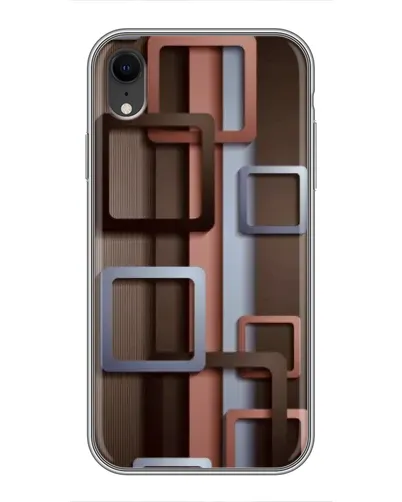 Чохол для iPhone Xr з картинкою «Коричневі об'ємні квадрати» Чохол для iPhone Xr з картинкою «Коричневі об'ємні квадрати»