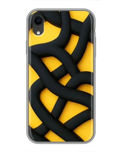 Чохол для iPhone Xr з картинкою «Чорне жовте переплетення» Чохол для iPhone Xr з картинкою «Чорне жовте переплетення»