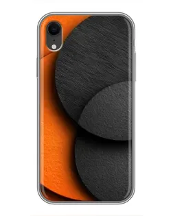 Чохол для iPhone Xr з картинкою «Геометрія помаранчевих кіл»