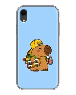 Чехол для iPhone Xr с картинкой «Капибара на скейте» Чехол для iPhone Xr с картинкой «Капибара на скейте»