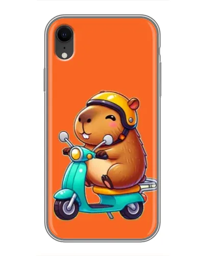 Чехол для iPhone Xr с картинкой «Капибара на скутере» Чехол для iPhone Xr с картинкой «Капибара на скутере»