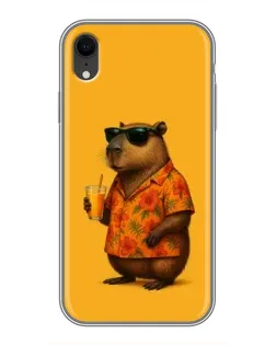 Чехол для iPhone Xr с картинкой «Капибара на отдыхе» Чехол для iPhone Xr с картинкой «Капибара на отдыхе»