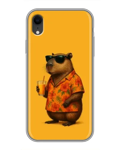 Чехол для iPhone Xr с картинкой «Капибара на отдыхе» Чехол для iPhone Xr с картинкой «Капибара на отдыхе»