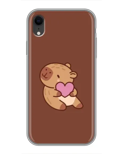 Чехол для iPhone Xr с картинкой «Капибара с сердцем» Чехол для iPhone Xr с картинкой «Капибара с сердцем»