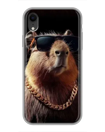 Чехол для iPhone Xr с картинкой «Капибара золотая цепь» Чехол для iPhone Xr с картинкой «Капибара золотая цепь»