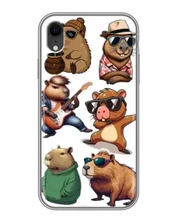 Чехол для iPhone Xr с картинкой «Крутые капибары музыканты» Чехол для iPhone Xr с картинкой «Крутые капибары музыканты»