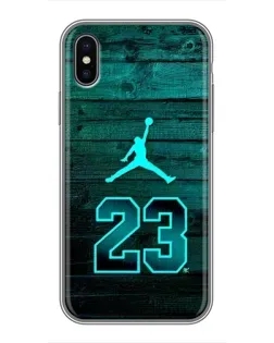 Чехол для iPhone Xs Max с картинкой «Jordan Cyan 23»