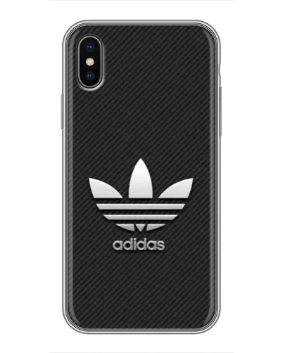 Чохол для iPhone Xs Max з картинкою «Adidas Карбонова текстура»