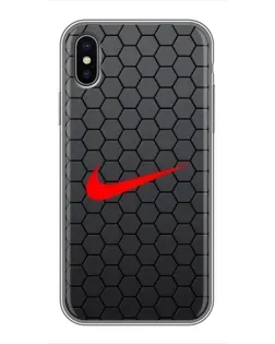 Чохол для iPhone Xs Max з картинкою «Nike — карбонова сітка»