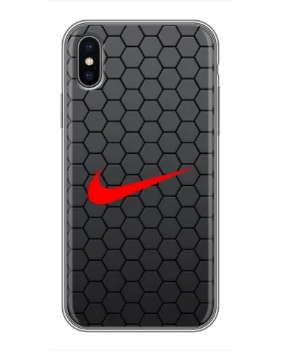 Чохол для iPhone Xs Max з картинкою «Nike — карбонова сітка»