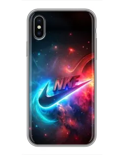 Чохол для iPhone Xs Max з картинкою «Вогняний логотип Nike»