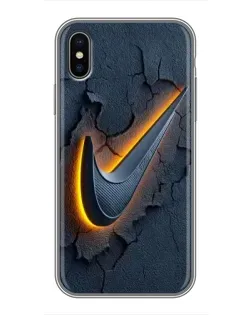 Чохол для iPhone Xs Max з картинкою «Об'ємний логотип Найк»
