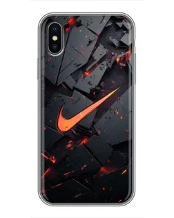 Чохол для iPhone Xs Max з картинкою «Nike — ефект розломів»