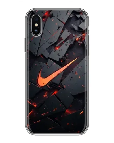 Чохол для iPhone Xs Max з картинкою «Nike — ефект розломів»