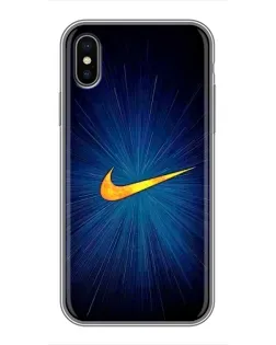 Чехол для iPhone Xs Max с картинкой «Синий пульс Nike»