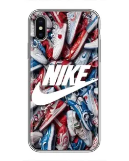 Чехол для iPhone Xs Max с картинкой «Коллаж кроссовок Найк»