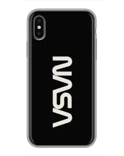Чехол для iPhone Xs Max с картинкой «NASA — вертикальный логотип»