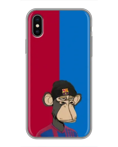 Чохол для iPhone Xs Max з картинкою «Bored Ape — фанат Барси»