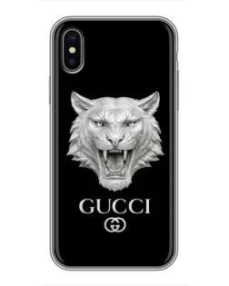 Чохол для iPhone Xs Max з картинкою «Gucci — срібний лев» Чохол для iPhone Xs Max з картинкою «Gucci — срібний лев»