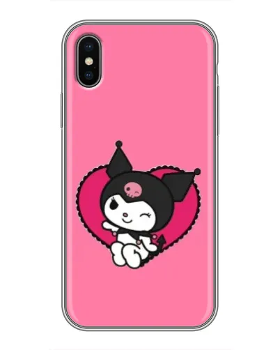 Чохол для iPhone Xs Max з картинкою «Kuromi — любов у серці»