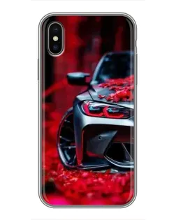 Чохол для iPhone Xs Max з картинкою «Спортивна BMW та квіти» Чохол для iPhone Xs Max з картинкою «Спортивна BMW та квіти»