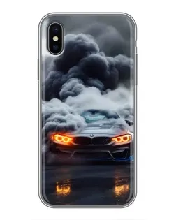 Чохол для iPhone Xs Max з картинкою «BMW у диму» Чохол для iPhone Xs Max з картинкою «BMW у диму»