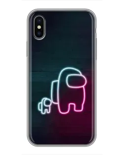 Чохол для iPhone Xs Max з картинкою «Among Us неон-арт»
