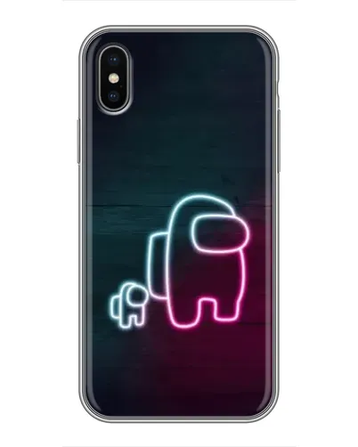 Чохол для iPhone Xs Max з картинкою «Among Us неон-арт»