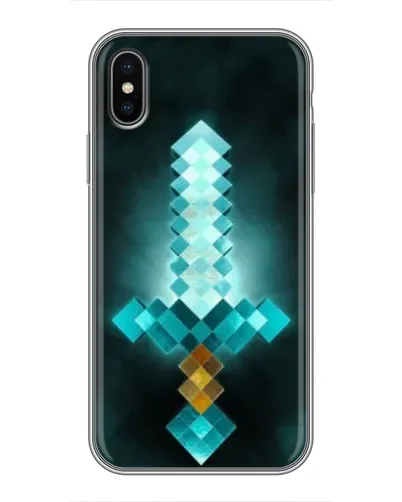Чохол для iPhone Xs Max з картинкою «Алмазний меч неон»