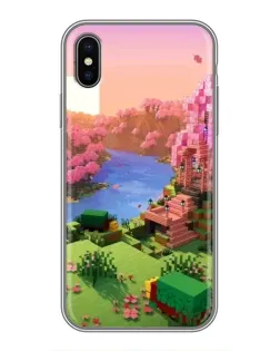 Чохол для iPhone Xs Max з картинкою «Рожеве дерево Minecraft»