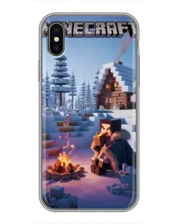 Чохол для iPhone Xs Max з картинкою «Зимовий Minecraft»