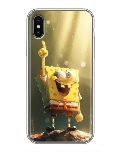 Чехол для iPhone Xs Max с картинкой «Сияющий Спанч Боб» Чехол для iPhone Xs Max с картинкой «Сияющий Спанч Боб»