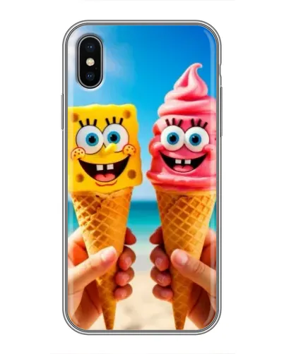 Чехол для iPhone Xs Max с картинкой «Спанч Боб мороженое» Чехол для iPhone Xs Max с картинкой «Спанч Боб мороженое»