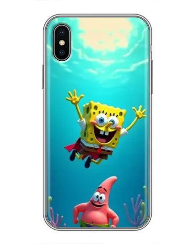 Чехол для iPhone Xs Max с картинкой «Спанч Боб под водой» Чехол для iPhone Xs Max с картинкой «Спанч Боб под водой»