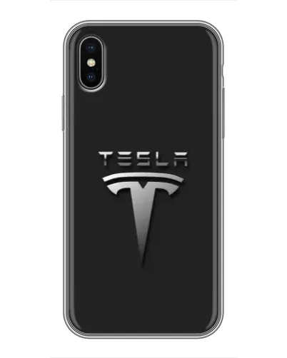 Чохол для iPhone Xs Max з картинкою «Сталевий логотип Tesla» Чохол для iPhone Xs Max з картинкою «Сталевий логотип Tesla»