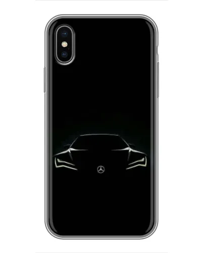 Чехол для iPhone Xs Max с картинкой «Mercedes — силуэт авто» Чехол для iPhone Xs Max с картинкой «Mercedes — силуэт авто»