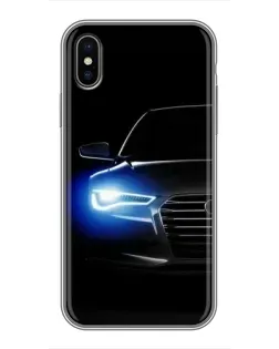 Чохол для iPhone Xs Max з картинкою «Неоновий погляд Audi»