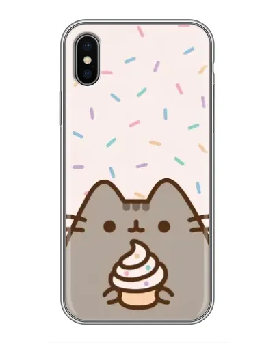 Чехол для iPhone Xs Max с картинкой «Пушин с кексом» Чехол для iPhone Xs Max с картинкой «Пушин с кексом»