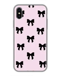 Чохол для iPhone Xs Max з картинкою «Чорні банти Coquette»