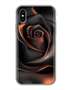Чохол для iPhone Xs Max з картинкою «Шовкова чорна троянда» Чохол для iPhone Xs Max з картинкою «Шовкова чорна троянда»