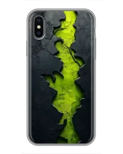 Чохол для iPhone Xs Max з картинкою «Салатовий розлом скелі»