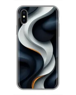 Чохол для iPhone Xs Max з картинкою «Об'ємні чорно-білі стрічки»