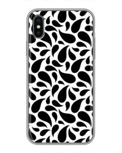Чехол для iPhone Xs Max с картинкой «Контрастные черные капли»