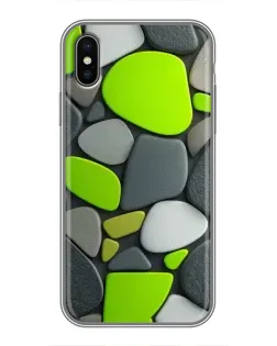 Чехол для iPhone Xs Max с картинкой «Яркая неоновая галька»