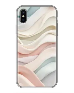 Чехол для iPhone Xs Max с картинкой «Пастельные нежные волны»
