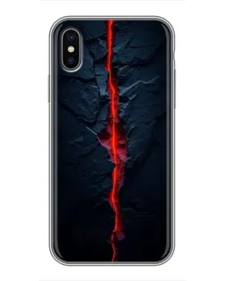 Чехол для iPhone Xs Max с картинкой «Kрасная лавовая трещина»